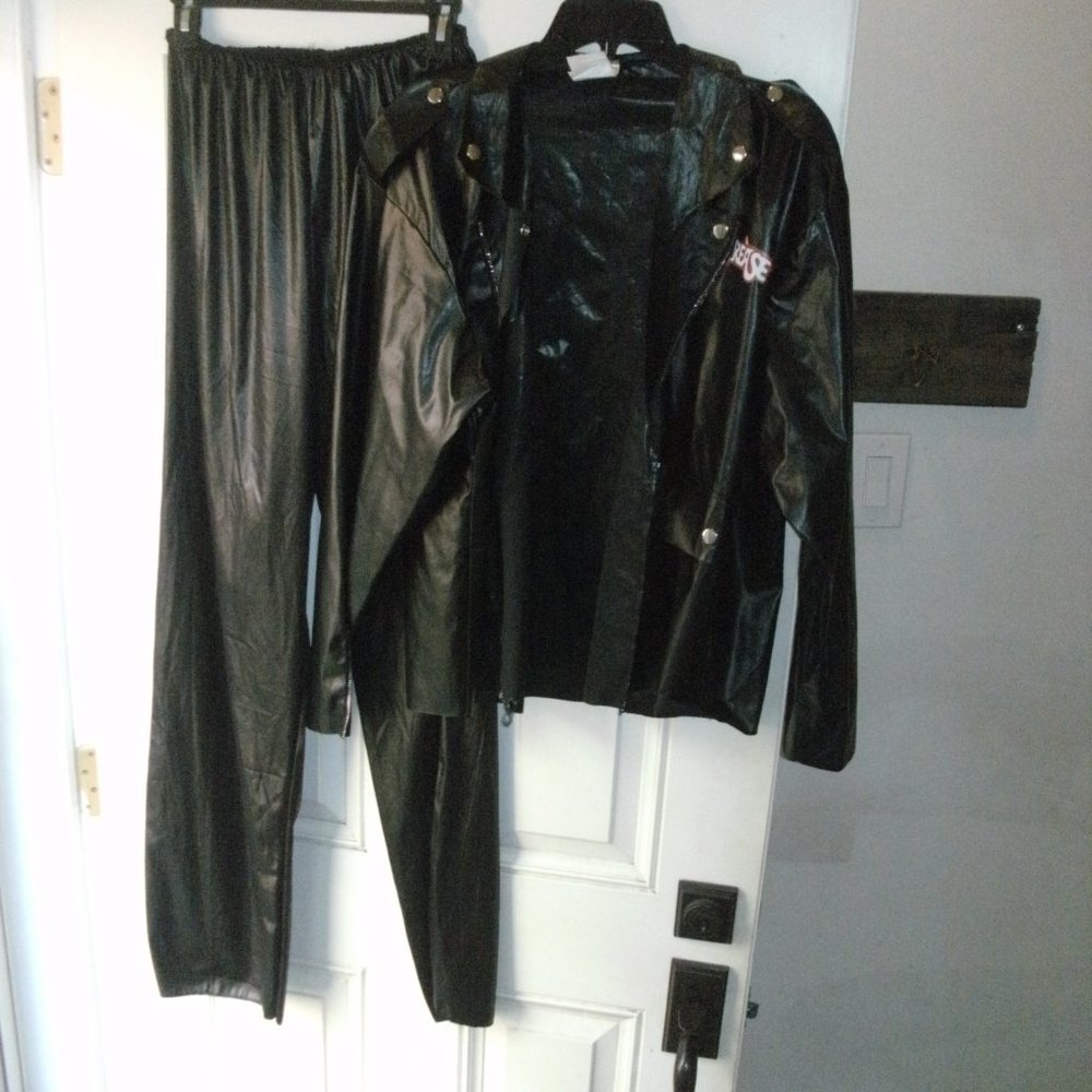 Grease T Birds Black Jacket Pants Danny Zuko Travolta Halloween Costume Cosplay